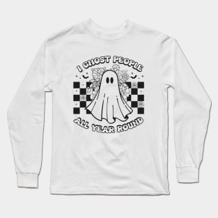 I Ghost People All Year Round Funny Halloween Ghost Long Sleeve T-Shirt